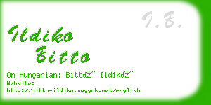 ildiko bitto business card